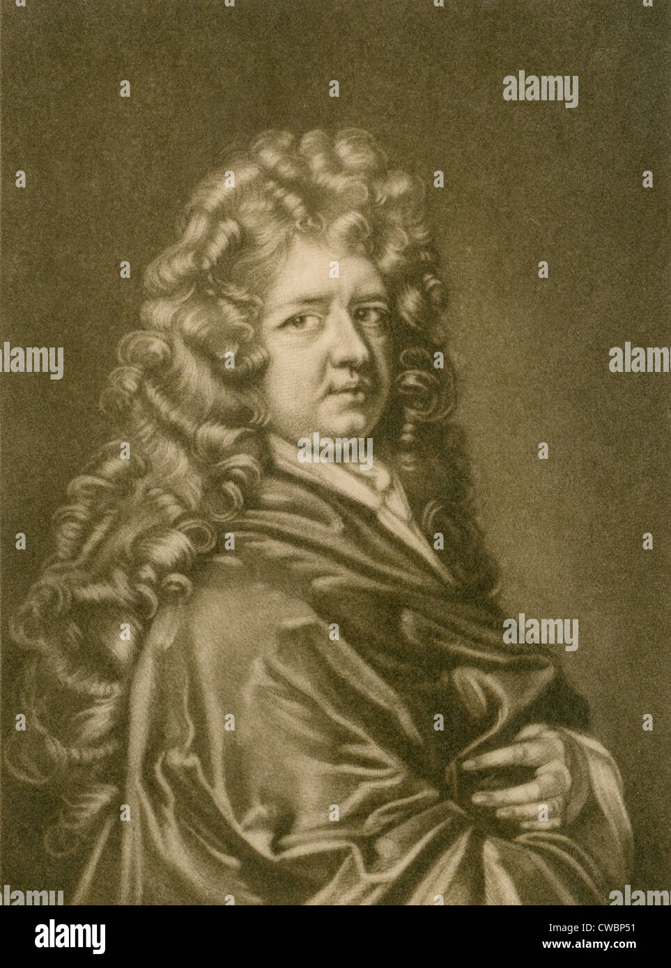 Thomas Betterton (c. 1635-1710), leading English actor of his time, was so highly regarded that he was buried in London's Stock Photo
