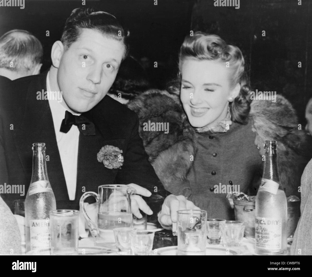Alfred Bloomingdale (1916-1982), heir to the Bloomingdale's department store fortune, with Barbara Bradford at the Kit Kat Club Stock Photo