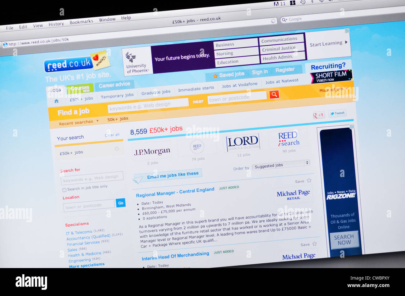 Reed jobs hires stock photography and images Alamy