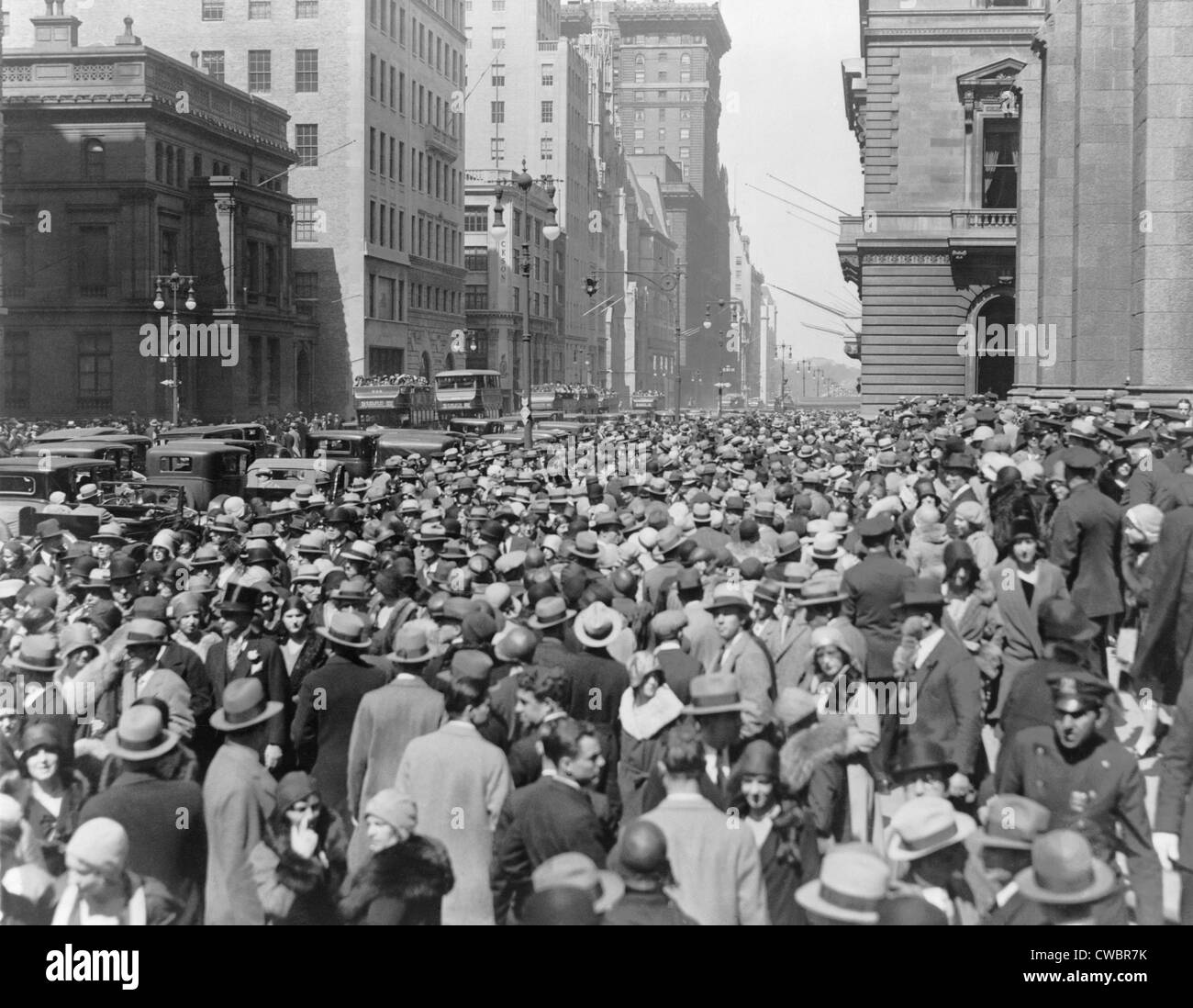 Easter Sunday crowd on Fifth Avenue, New York City, as thousands of
