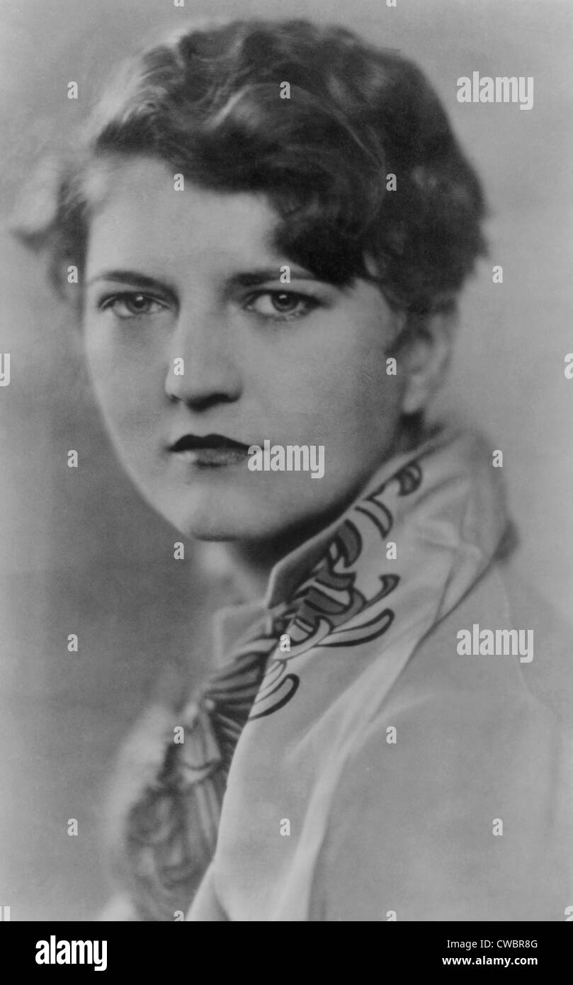 Zelda Fitzgerald (1900-1948), talented and troubled wife of American writer, F. Scott Fitzgerald in 1928. Stock Photo