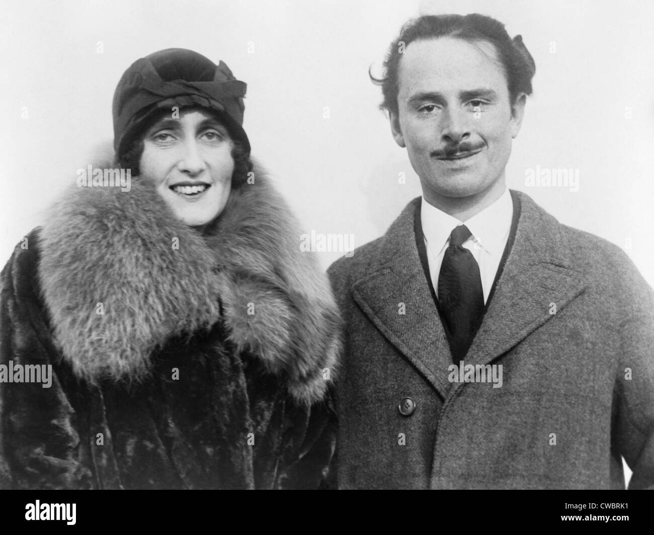 Sir Oswald Mosley (1896-1980), with his first wife, the former married Lady Cynthia Curzon. Mosley founded the British Union of Stock Photo