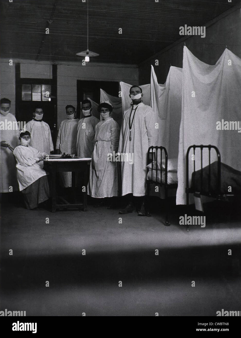 An pneumonia ward at the U. S. Army Base Hospital in Toul, France ...