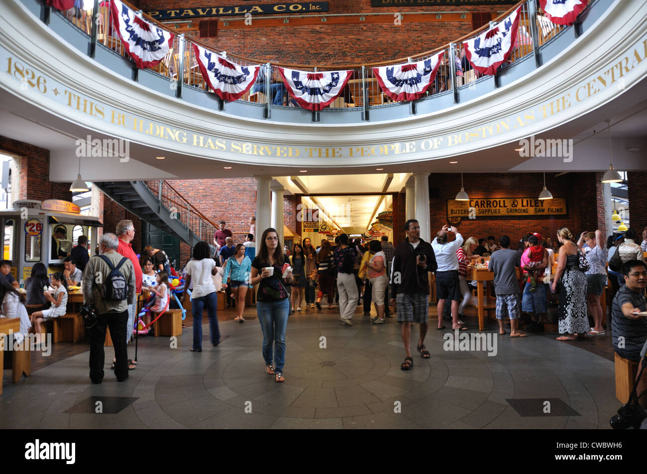 Quincy Market Food Court in Boston, Massachusetts, USA Stock Photo - Alamy
