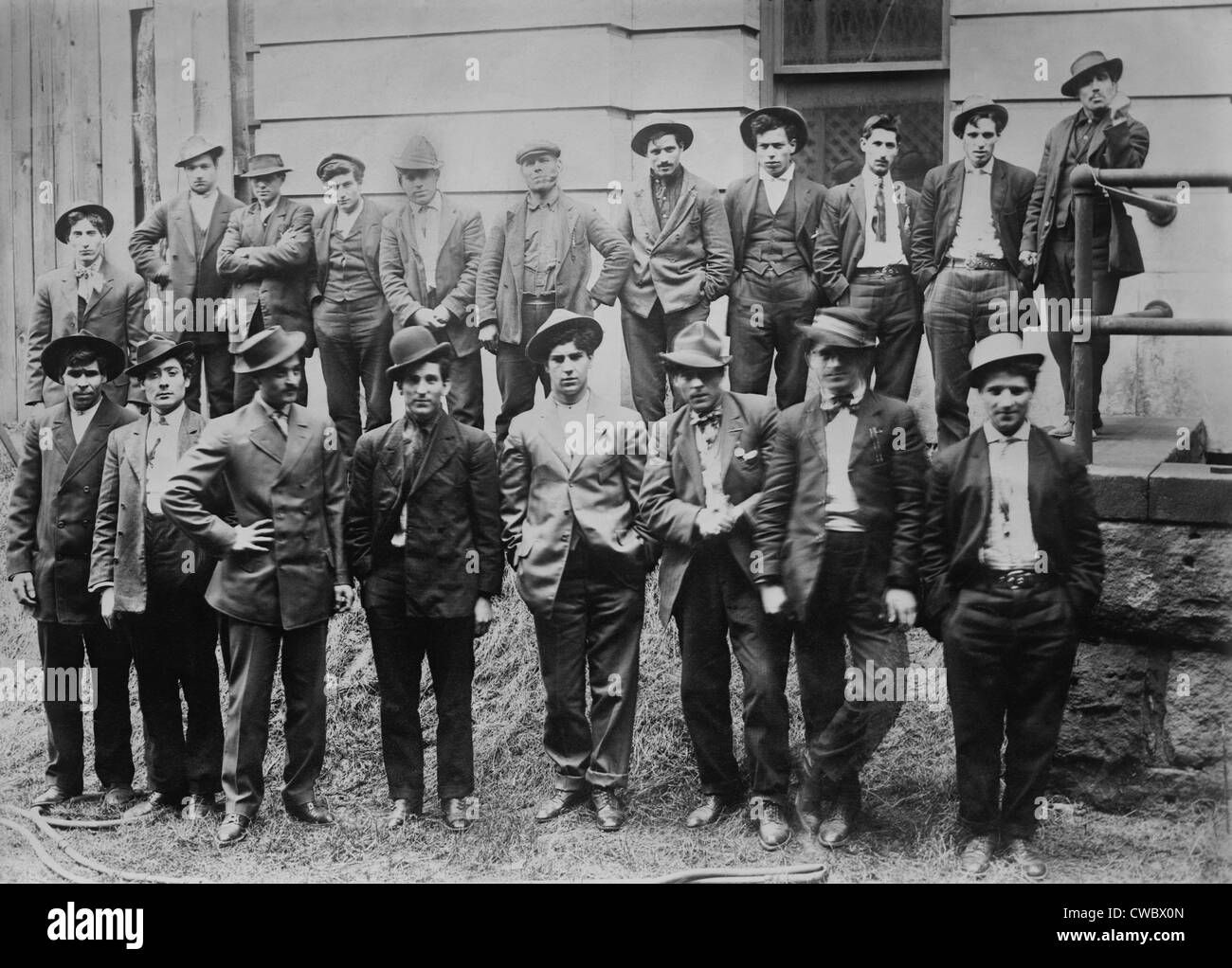 Constible Riggs Some of the 100 Italian and Slavic coal miners arrested following a ...