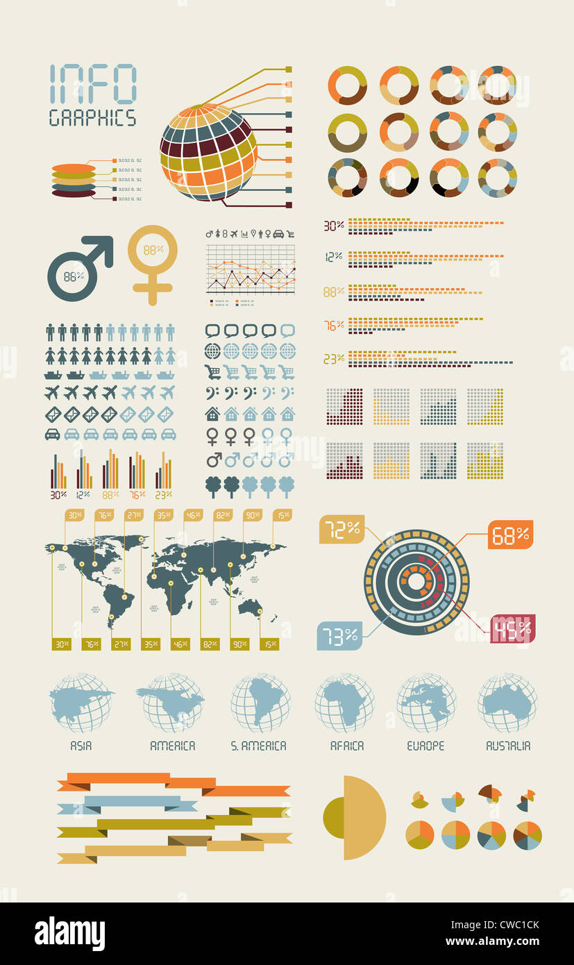 Detail infographic vector illustration. World Map and Information ...