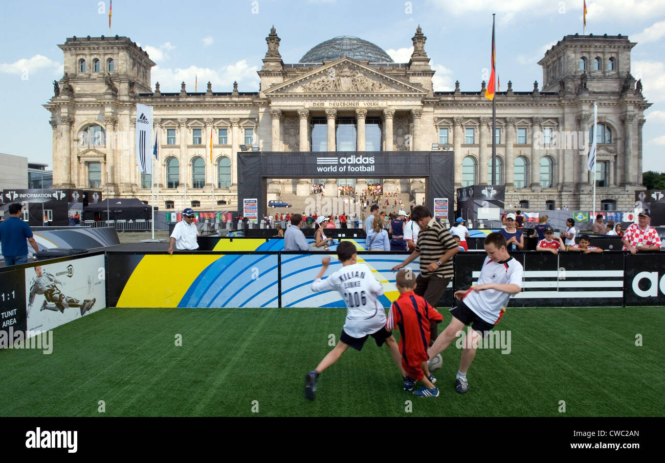 FIFA World Cup 2006 - Soccer World in front of the Reichstag Stock Photo -  Alamy