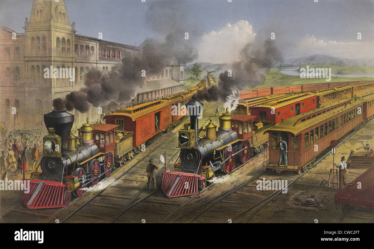 Trains in 1870s hi-res stock photography and images - Alamy