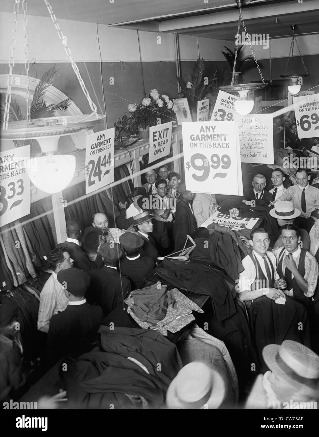 Sale at a men's clothing store in the Washington D.C. area. Ca. 1920. (BSLOC 2010 18 104) Stock Photo