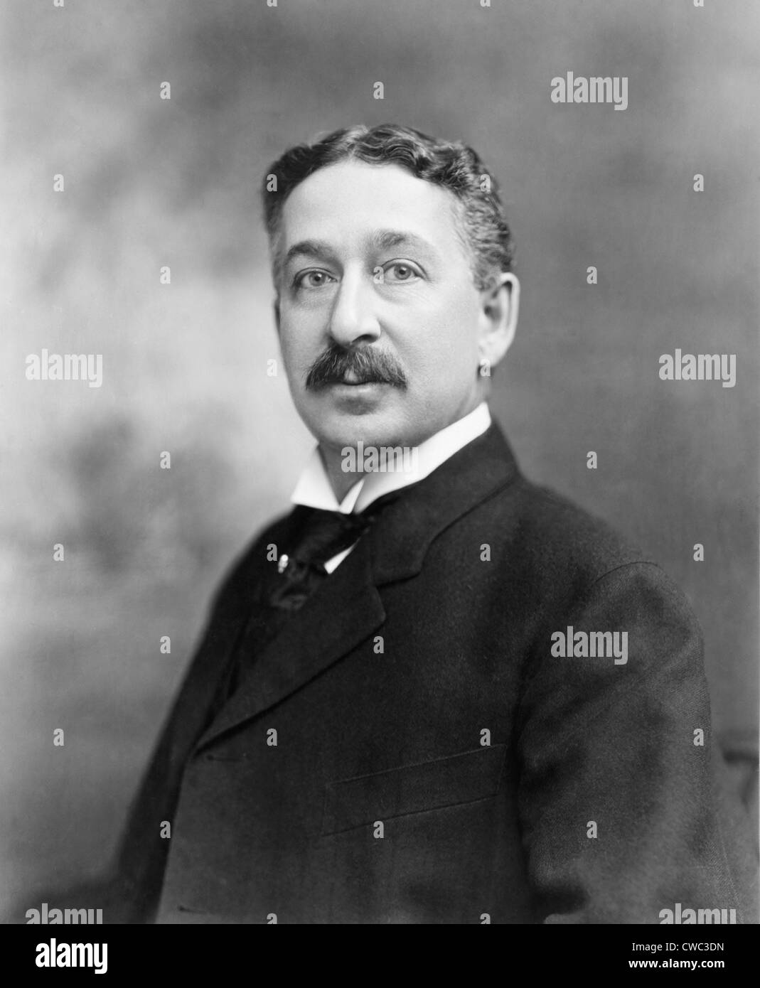 King Camp Gillette 1855-1932 founded the Gillette Safety Razor Company in 1902 and sold razors and their disposable steel Stock Photo