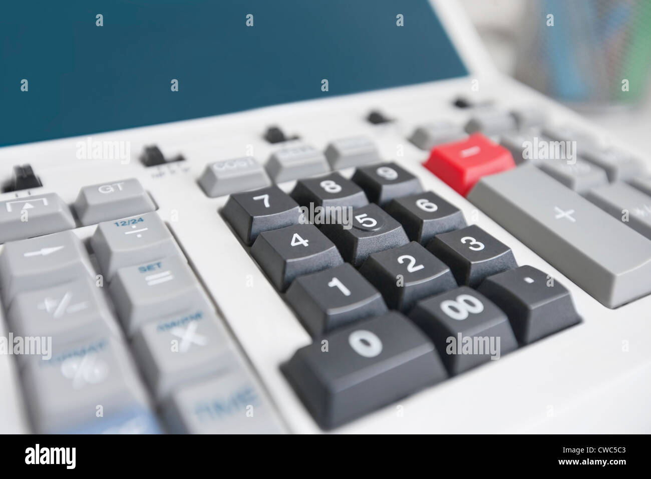 Close-up of calculator Stock Photo