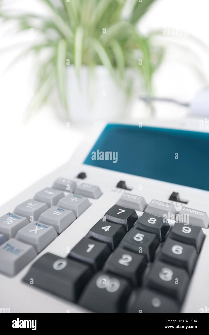 Close-up of calculator in office Stock Photo
