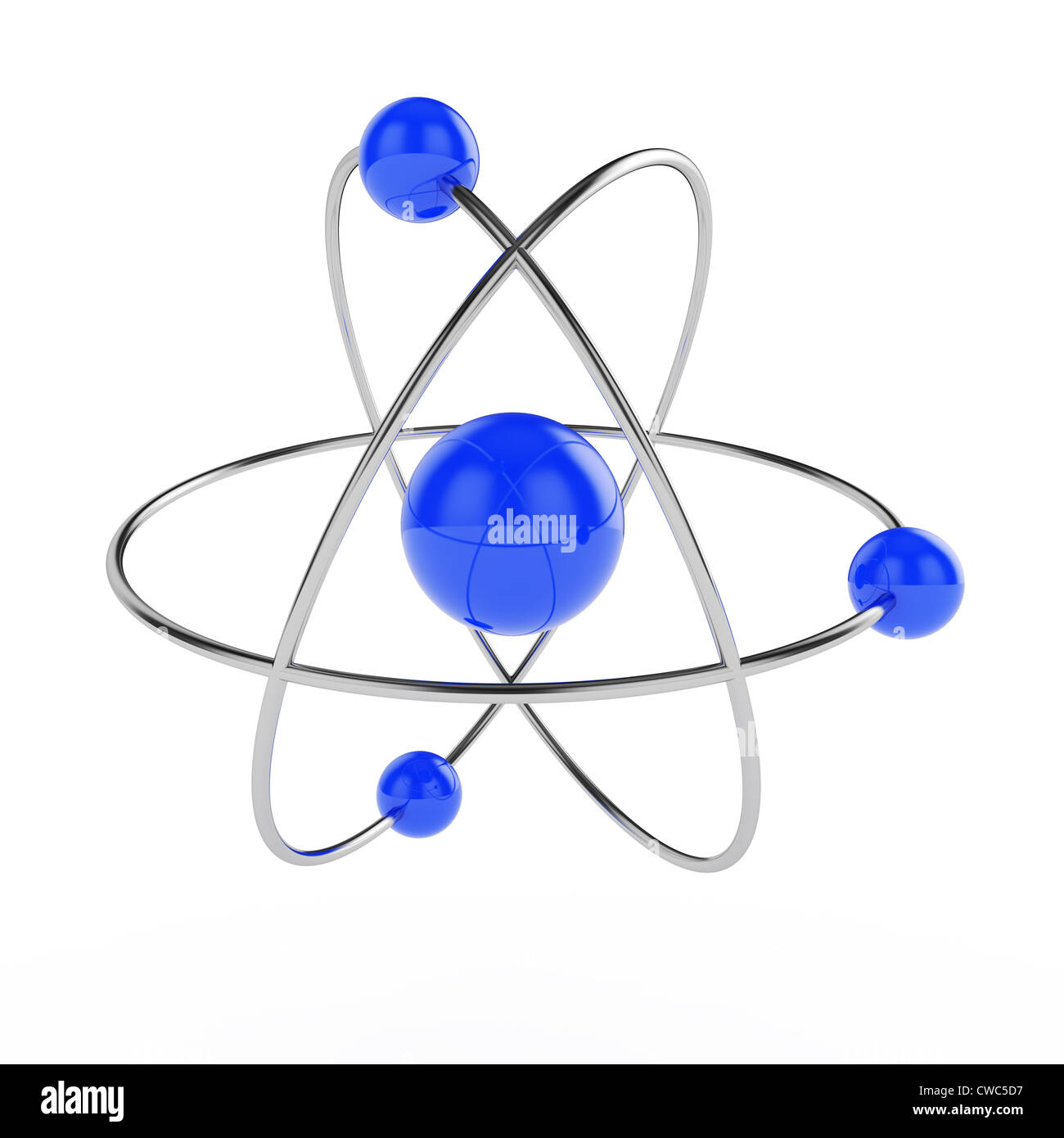 3d illustration of atom model isolated on white background Stock Photo -  Alamy