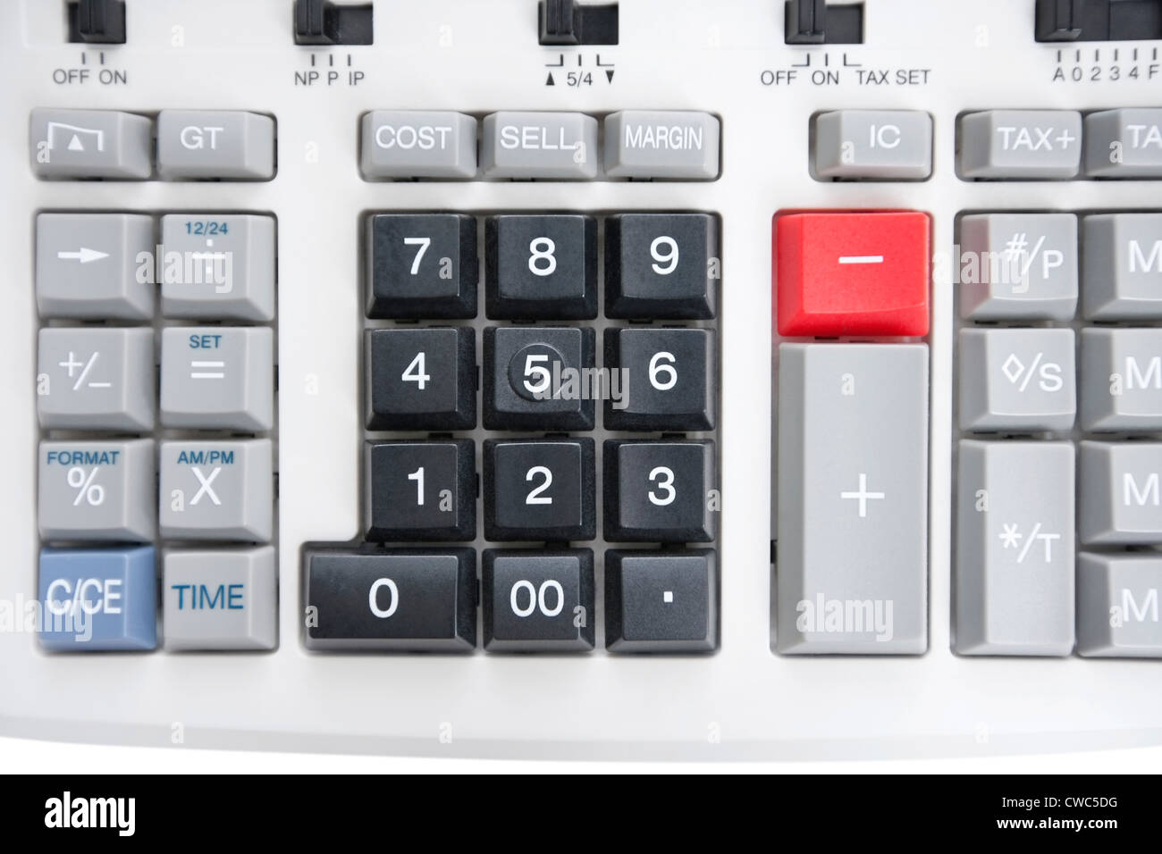 Close-up of pushbuttons of calculator Stock Photo