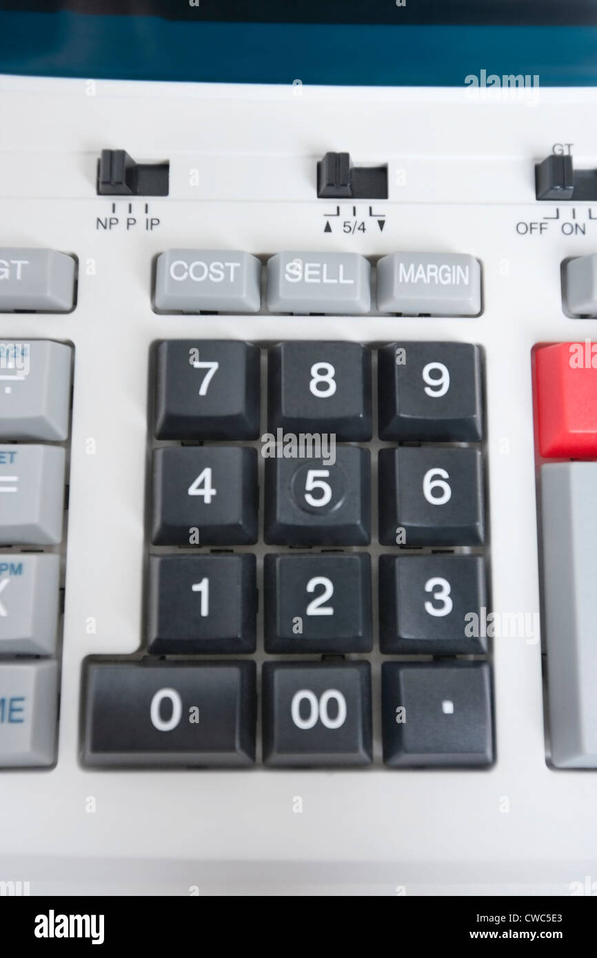 Close-up of calculator pushbuttons Stock Photo
