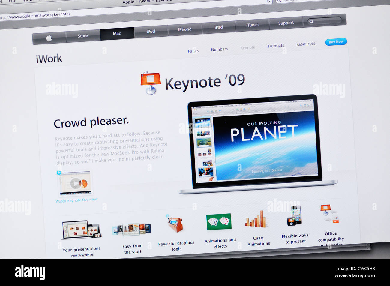 Apple iWork Keynote software Stock Photo Alamy
