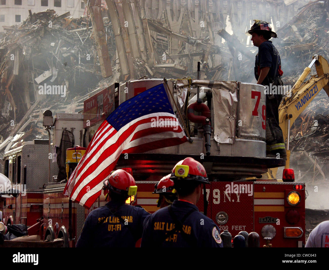 New York firefighters and Salt Lake City search and rescue crews gather