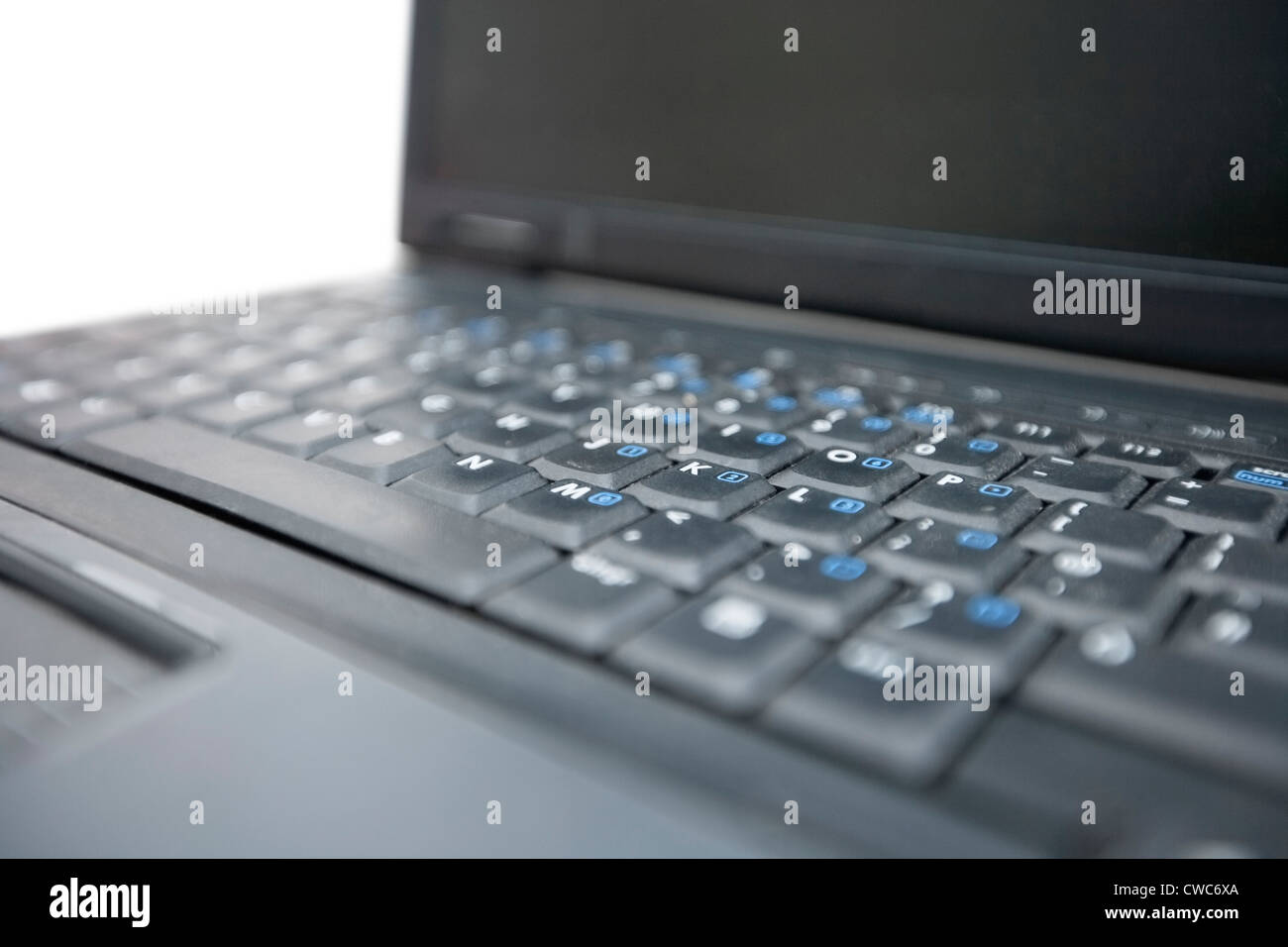 Cropped image of laptop keyboard Stock Photo