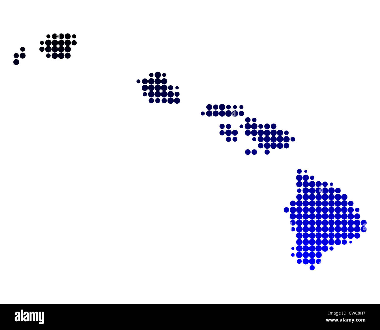 Hawaii islands map hi-res stock photography and images - Alamy