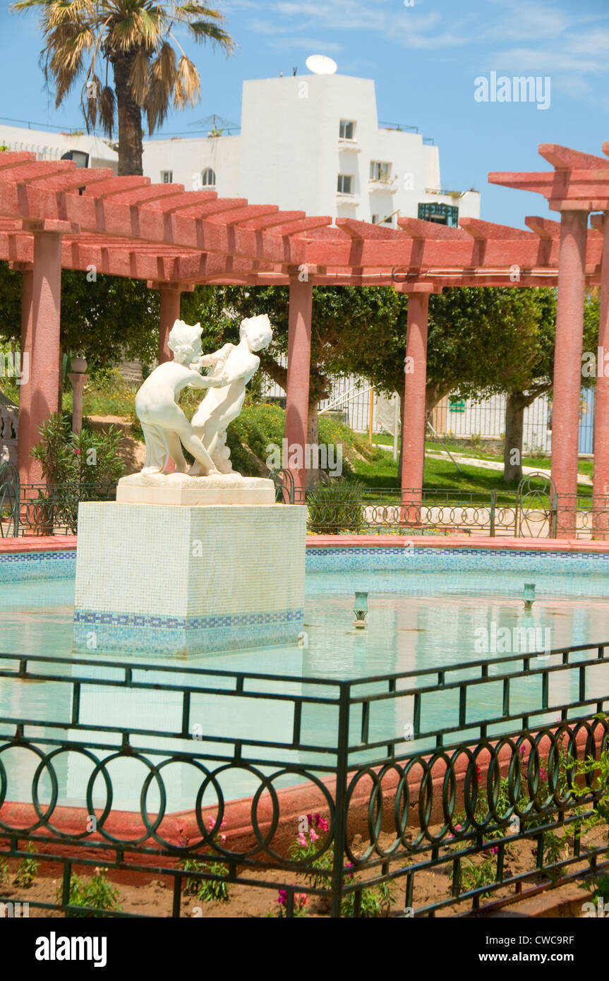 gazebo pool and fountain waterfront Oasis Park El Kantaoui Sousse Tunisia Africa Stock Photo