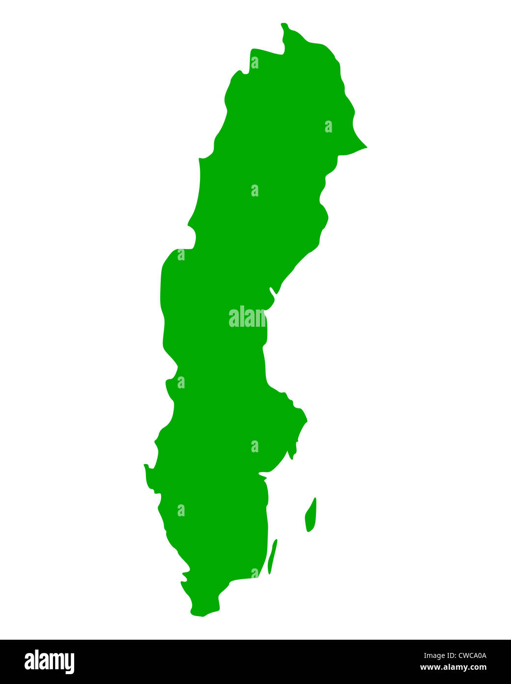 Map of Sweden Stock Photo - Alamy