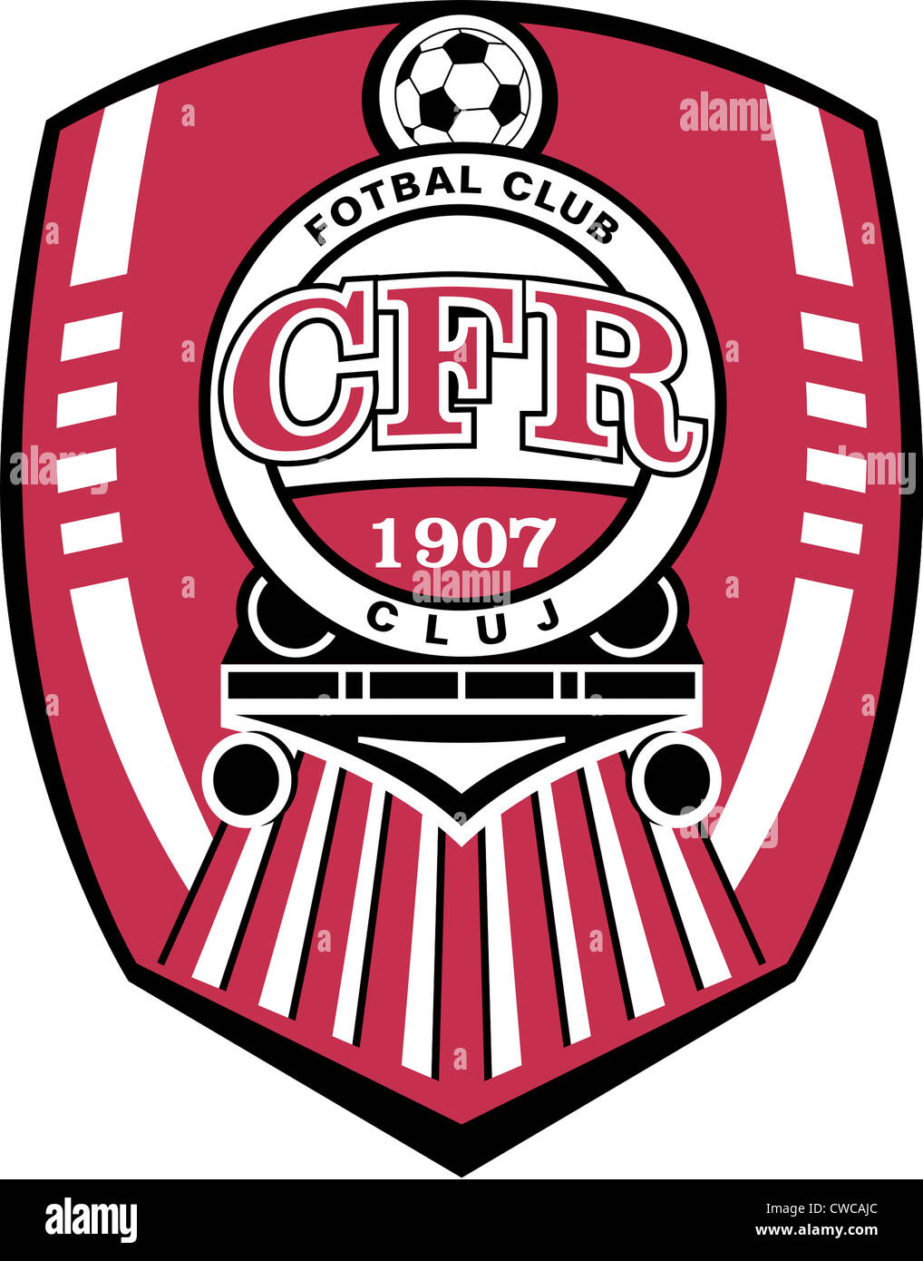 Logo of Romanian football club CFR Cluj. Stock Photo