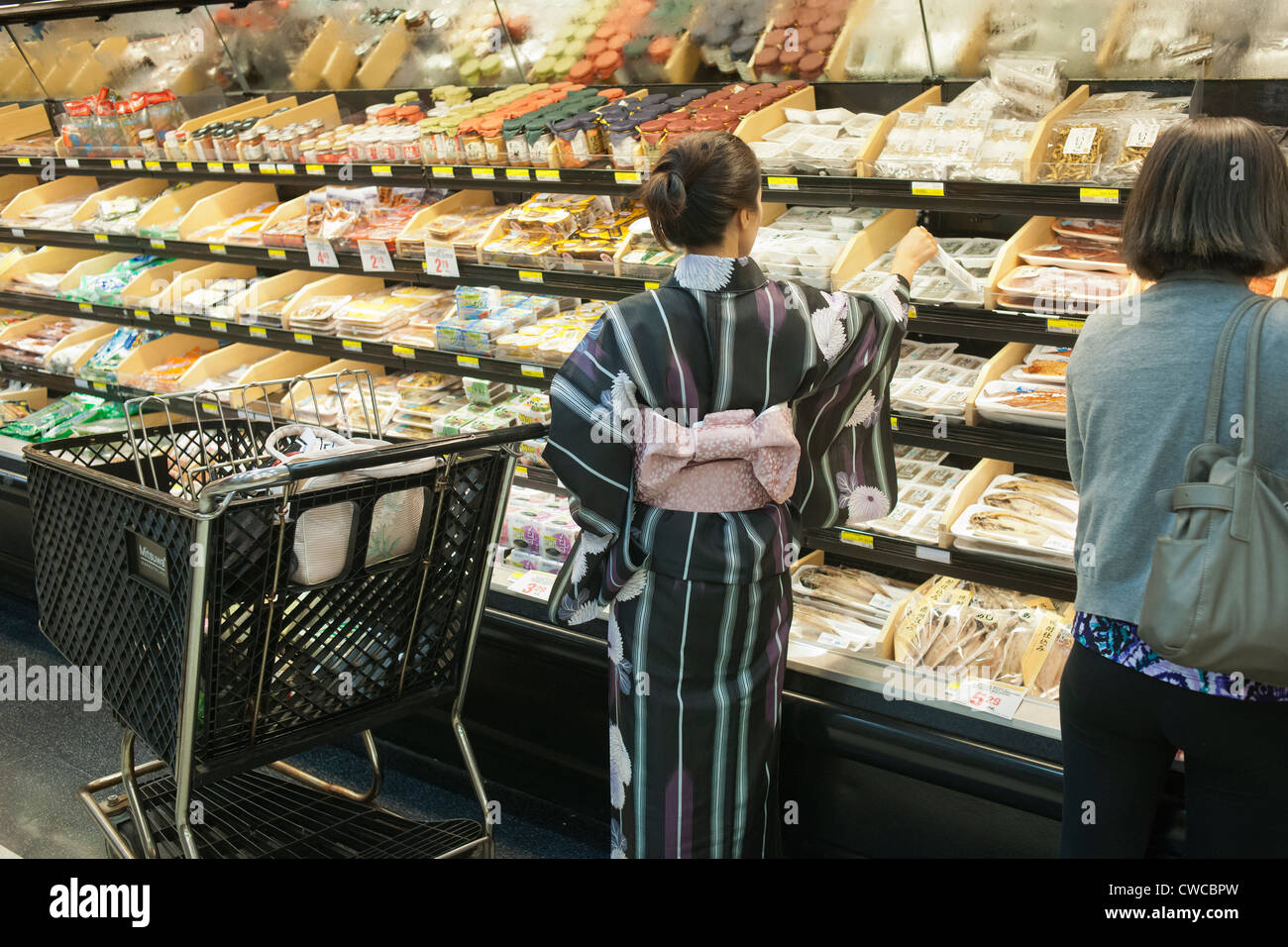 Shoppers at Mitsuwa asian market during their Obon summer festival