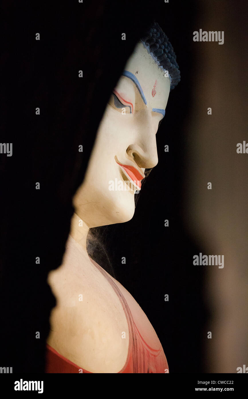 Buddha statue inside Dhammayangyi Pahto in Bagan, Myanmar Stock Photo