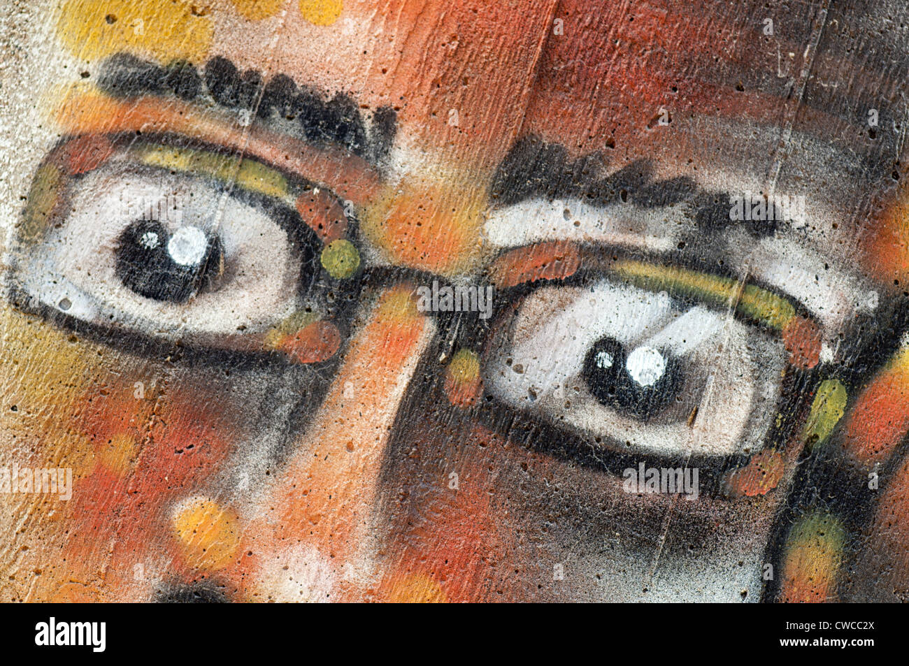 Detail of a graffiti painted on a concrete wall Stock Photo Alamy