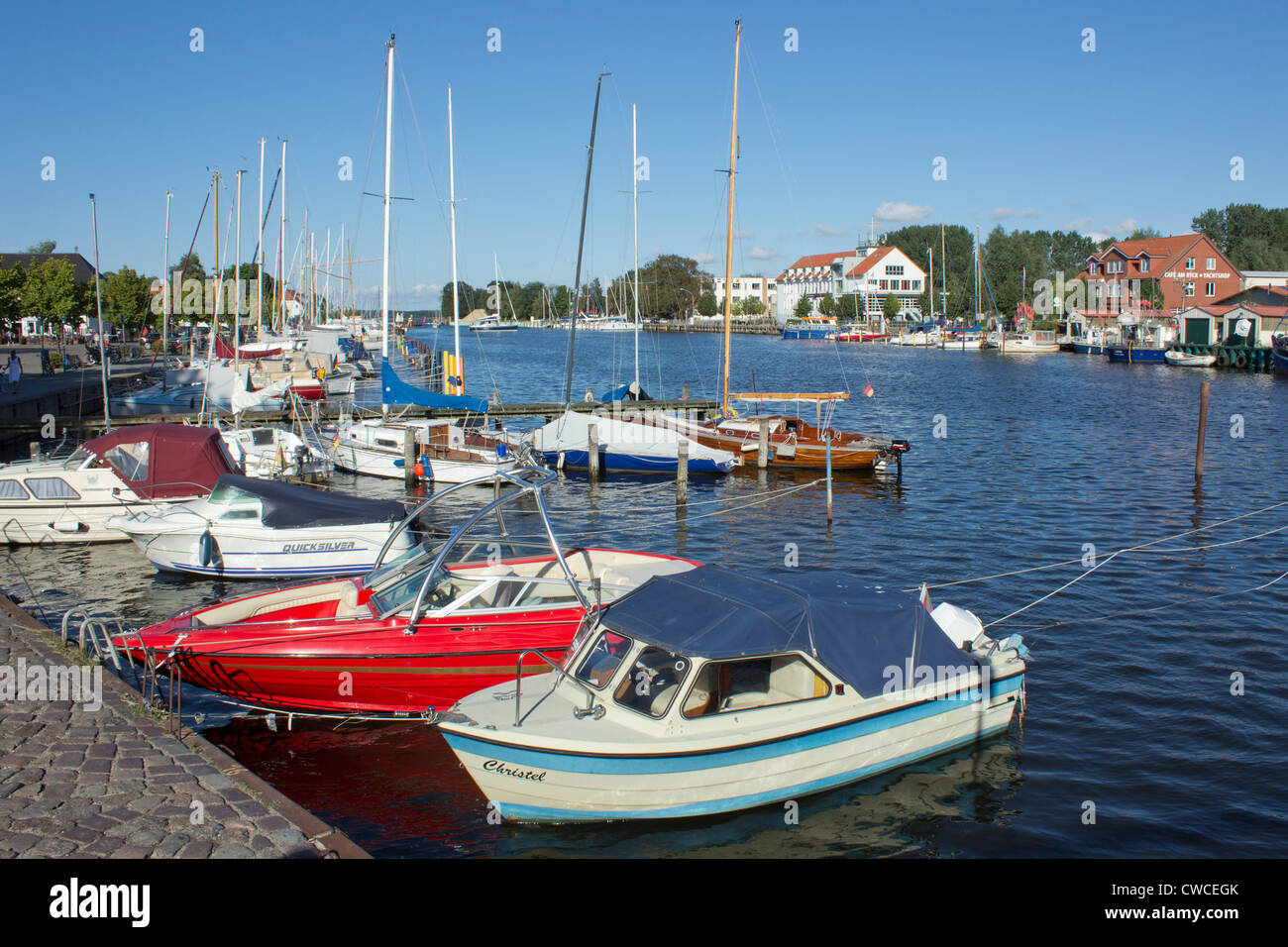 marina of Wiek, Greifswald, Mecklenburg-West Pomerania, Germany Stock ...