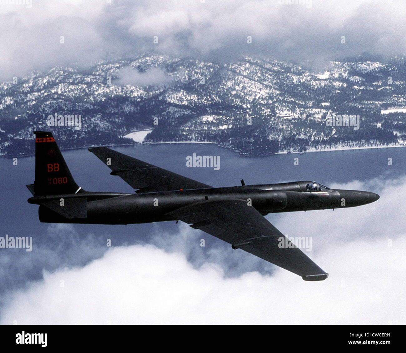 US Air Force U-2 high-altitude reconnaissance aircraft. It first flew in 1955 and remained a military secret until Francis Gary Stock Photo