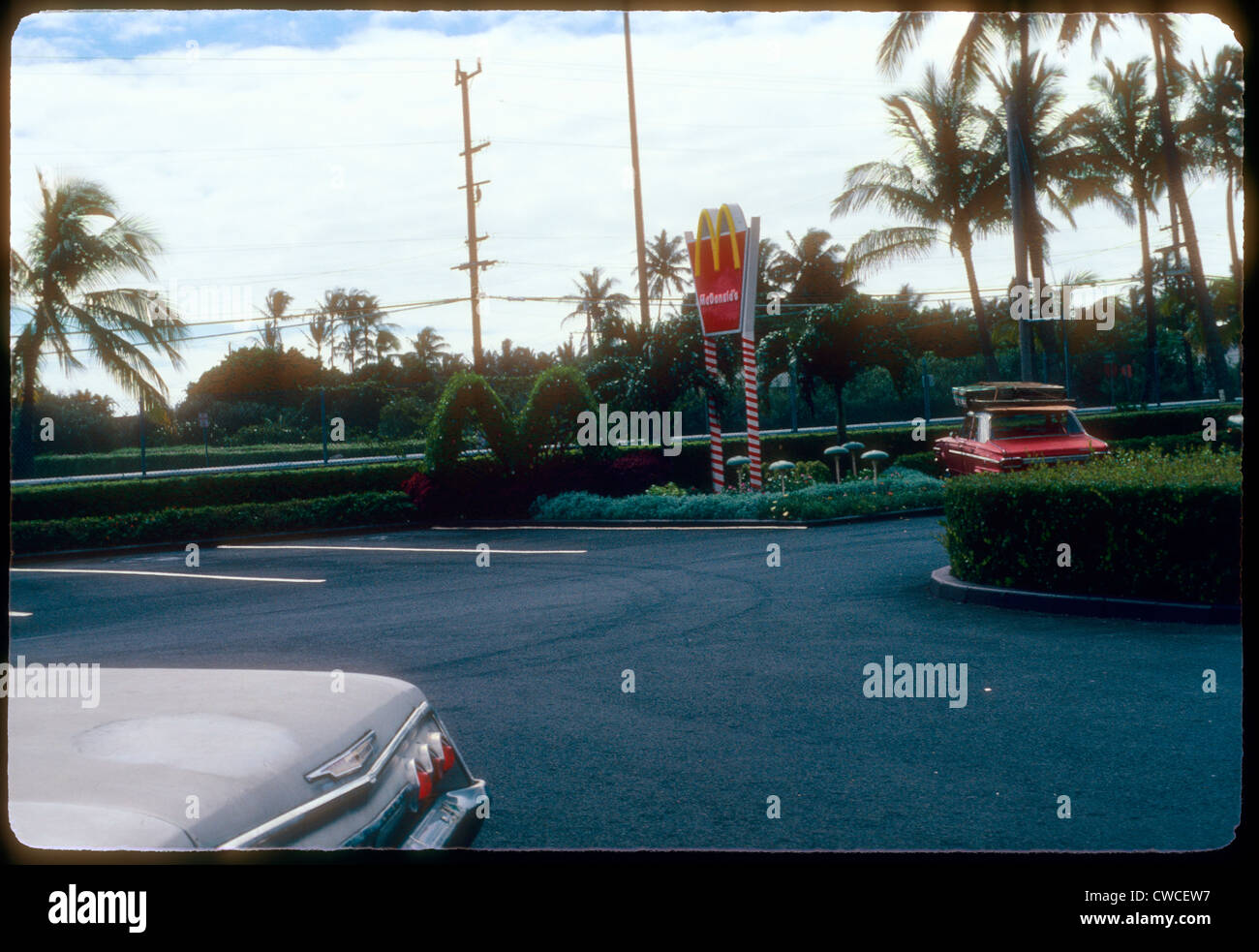 McDonalds parking lot sign 1977 american fastfood 1970s florida architecture urban planning
