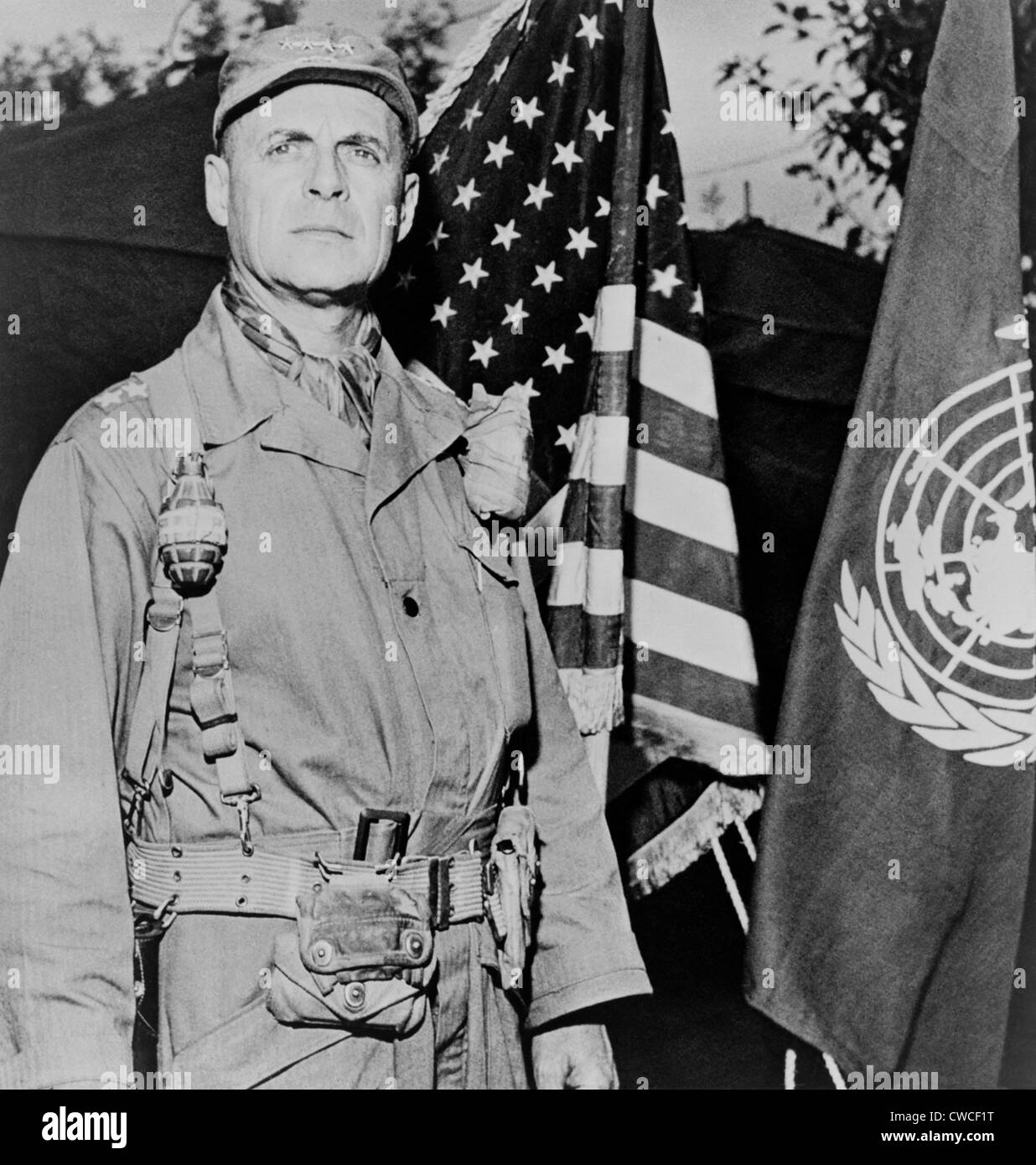 General Matthew Ridgway, Commander of United Nations forces in Korea. He replaced the insubordinate General Douglas MacArthur Stock Photo