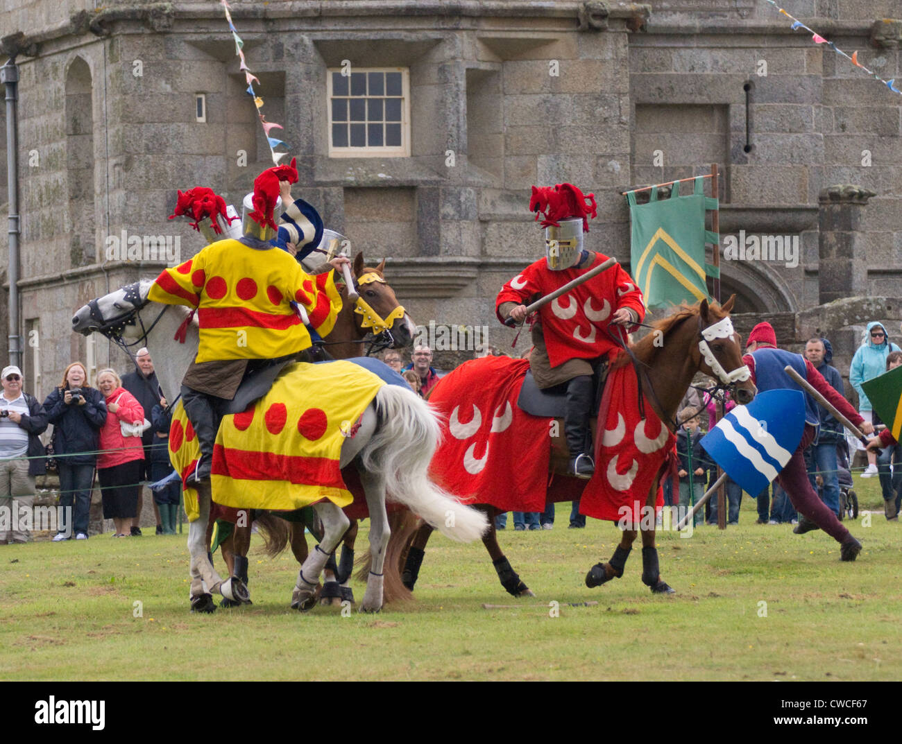 Historical re-enactors at Pendennis Castle Falmouth Cornwall England Stock Photo