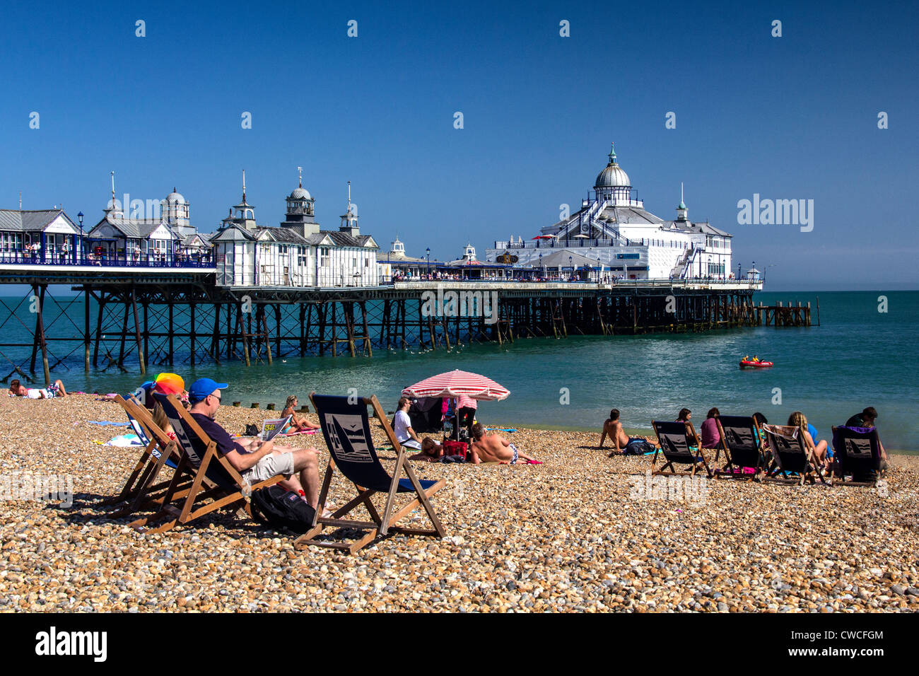 Eastbourne deck chair hires stock photography and images Alamy