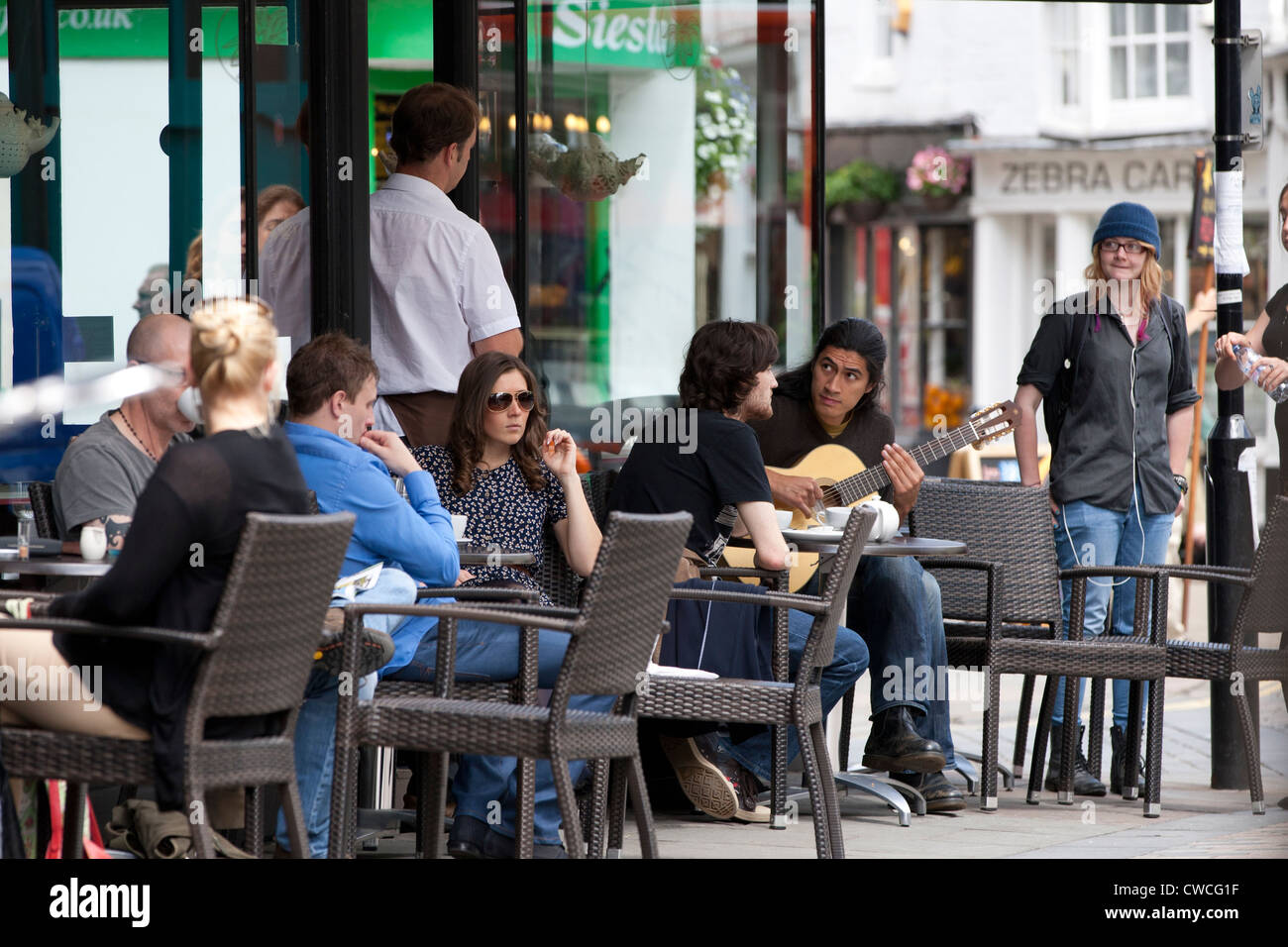 Cafe culture, Canterbury, Kent Stock Photo