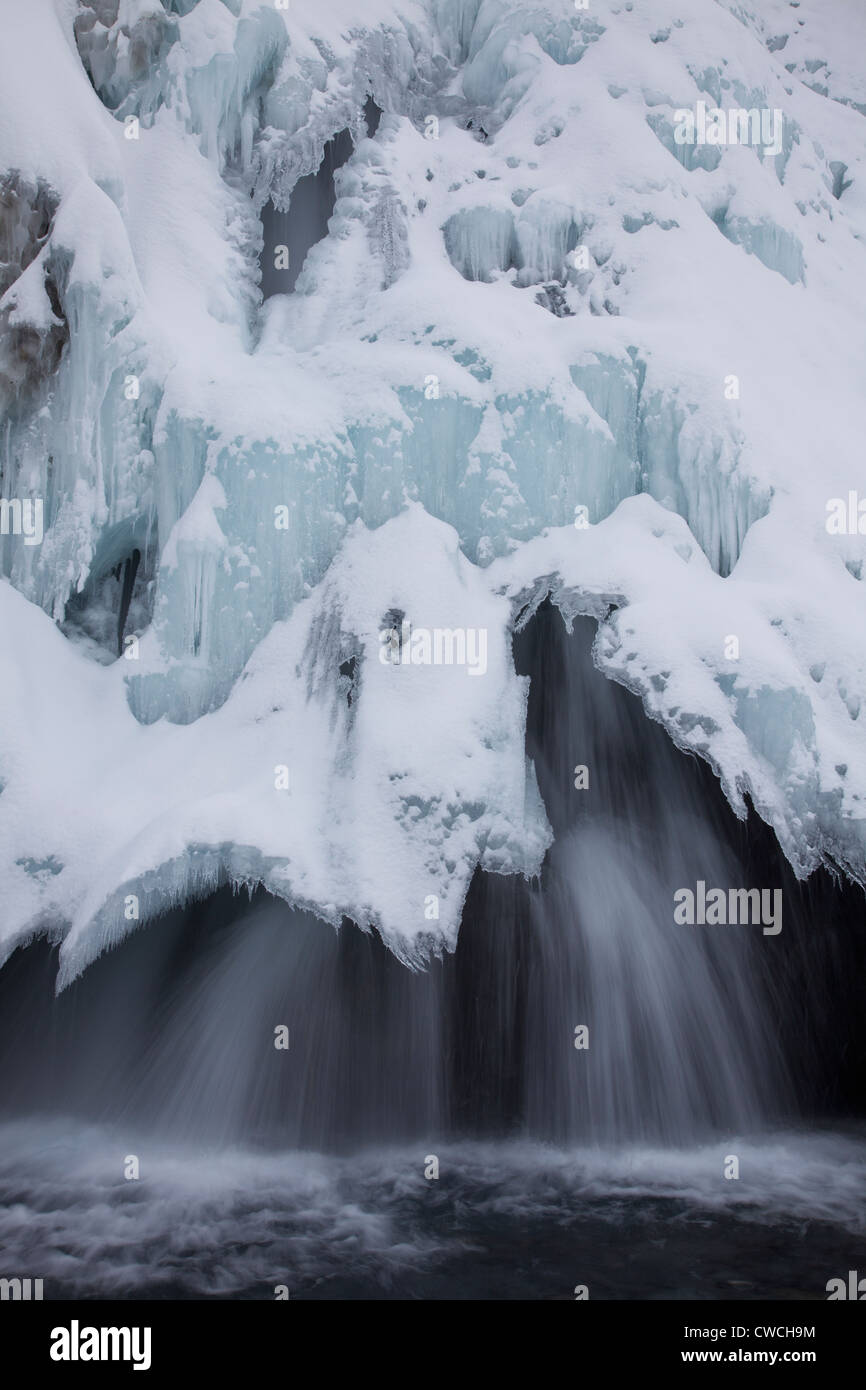 Frozen waterfall, Seward, Alaska Stock Photo - Alamy