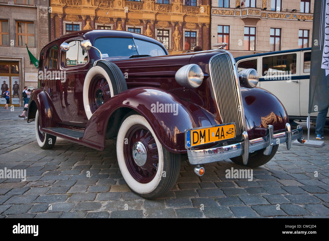 1936 Chevrolet Master at Motoclassic car show at Rynek (Market Square) in Wroclaw, Lower Silesia, Poland Stock Photo
