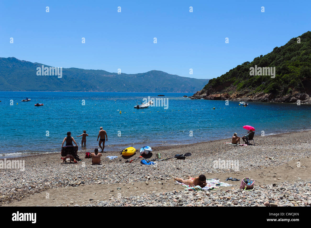 Plage De Gradelle Gulf Of Porto Corsica France Stock