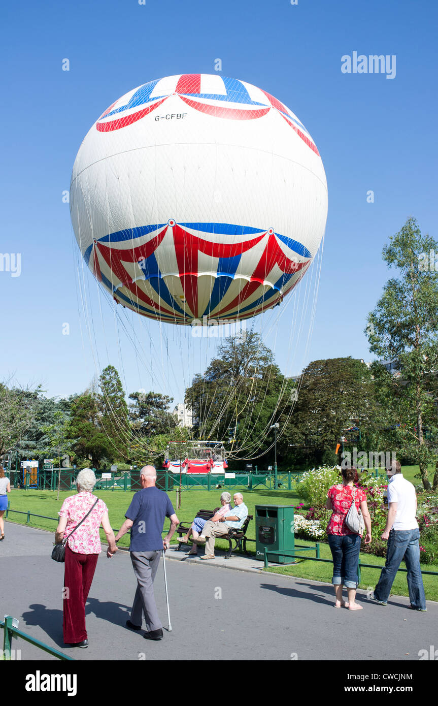 Tethered helium balloon in public park in Bournemouth Stock Photo Alamy