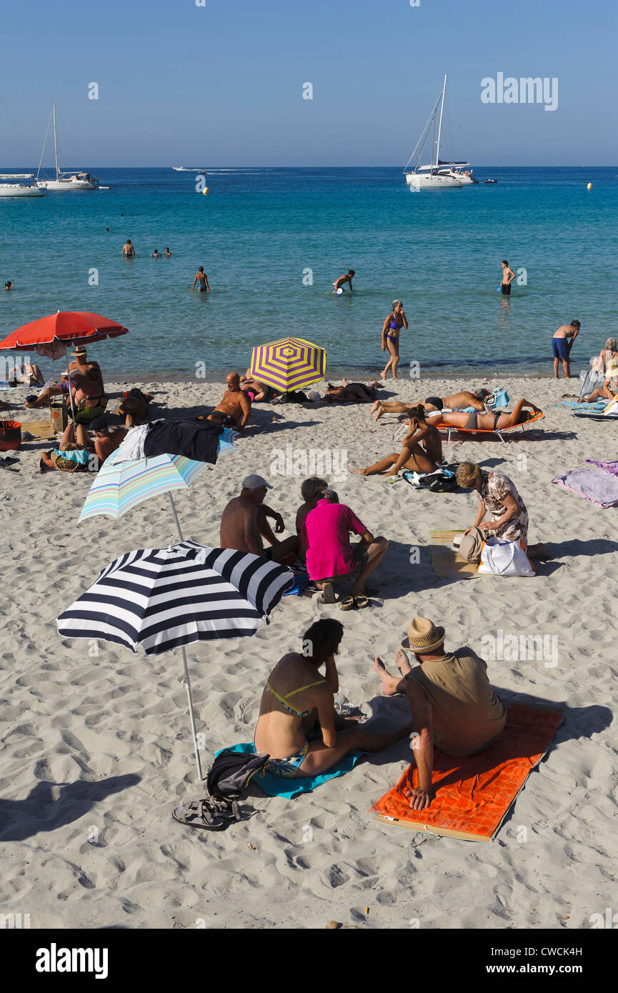 Beach of L'Ile Rousse, Corsica, France Stock Photo - Alamy