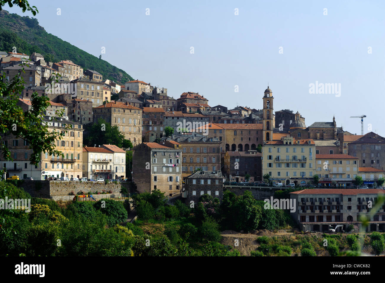 Cervione  in the Castaniccia region, Corsica, France Stock Photo