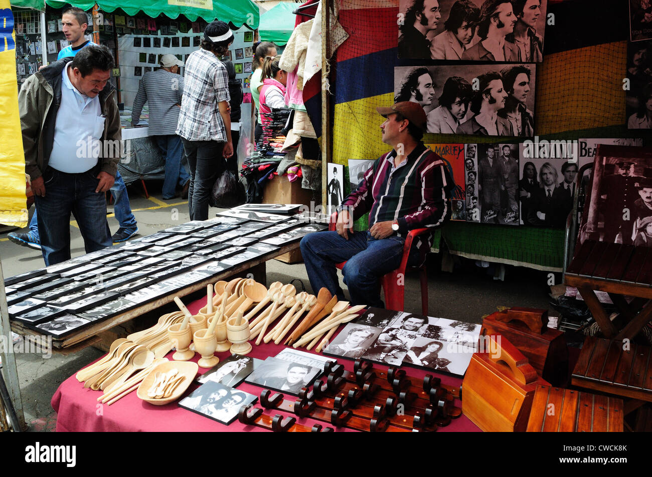 " Mercado de las Pulgas San Alejo " Market in BOGOTA. Department of