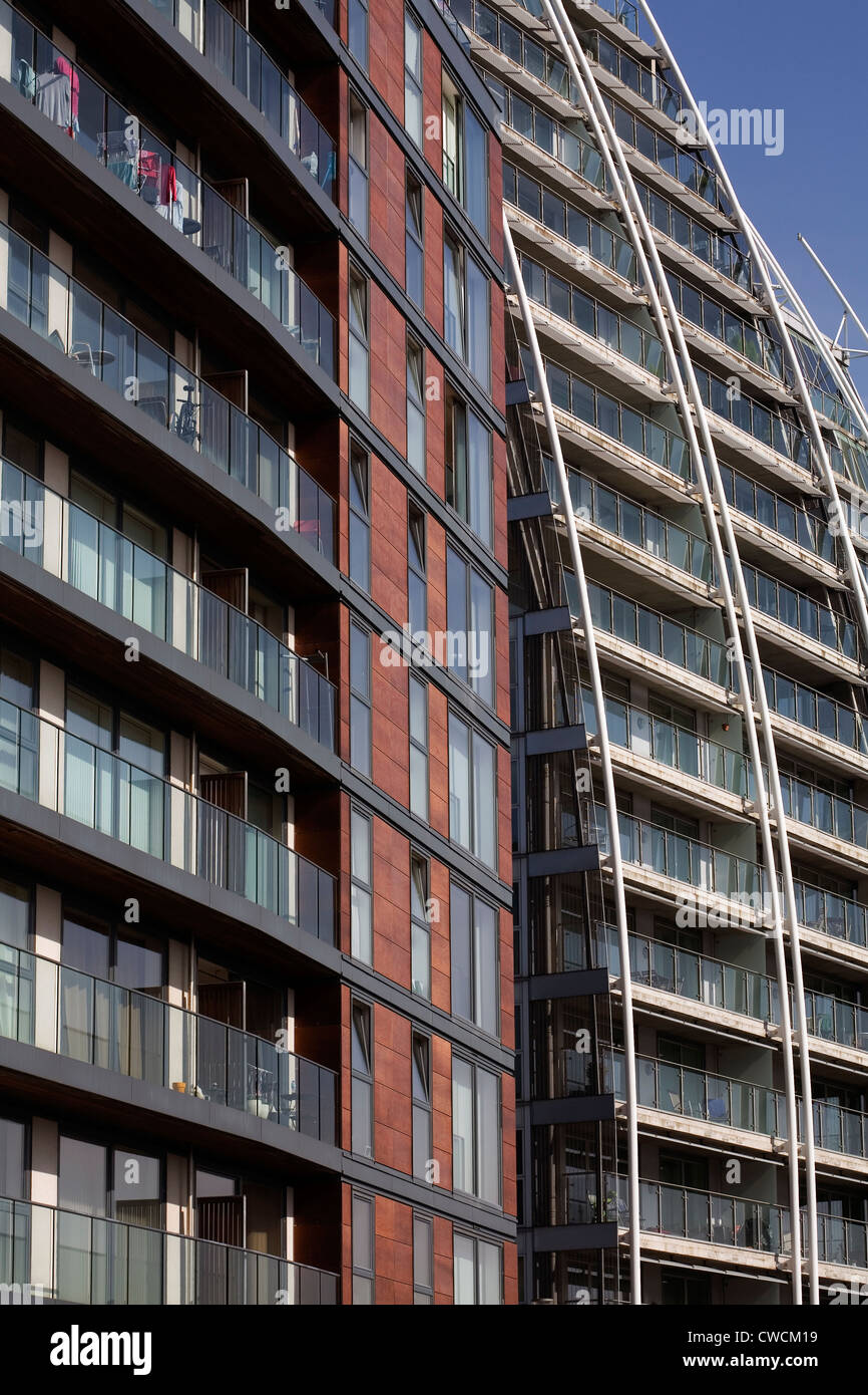 NV Buildings modern apartment blocks by Huron Basin Salford Quays