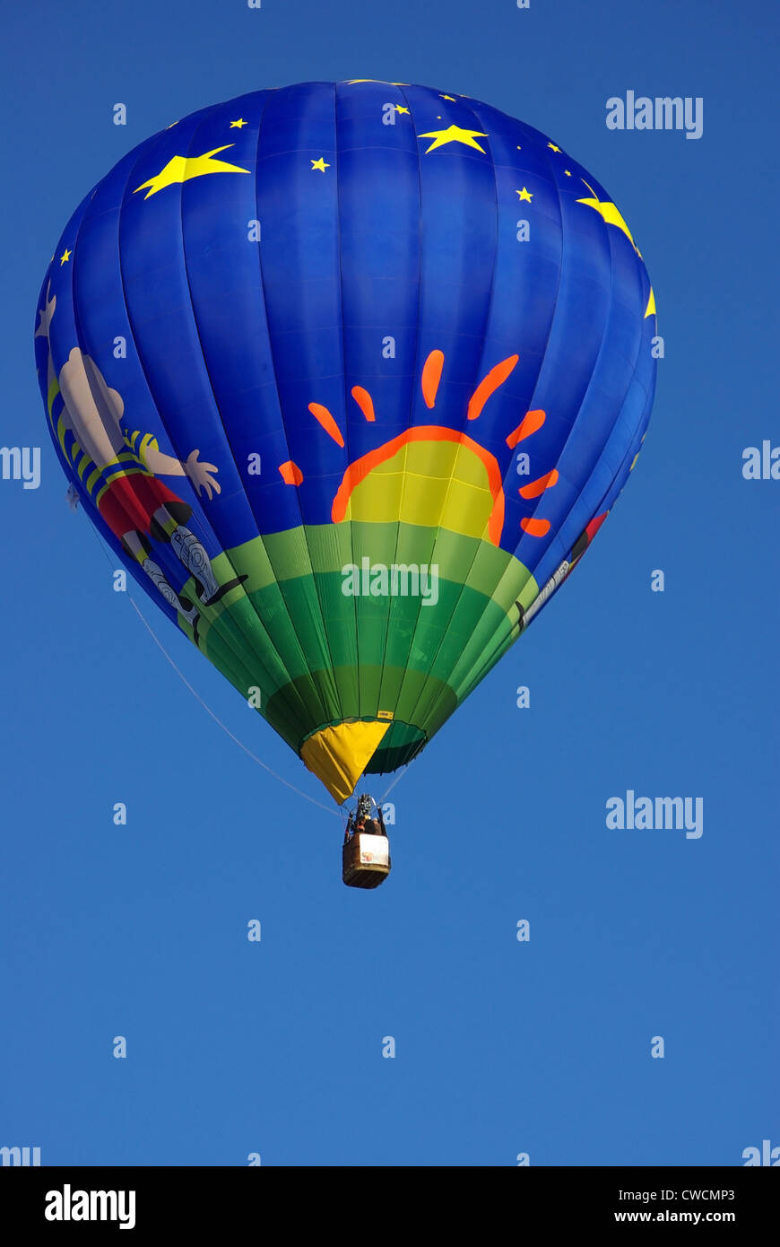 Hot air balloon in the blue sky Stock Photo - Alamy