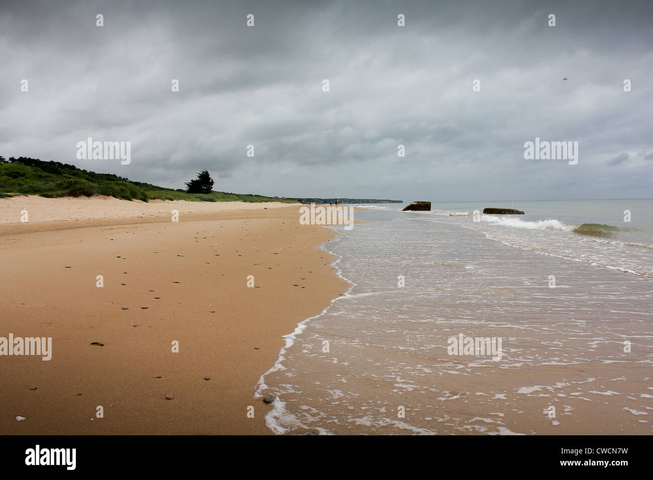 Omaha Beach, Normandy, present day Stock Photo