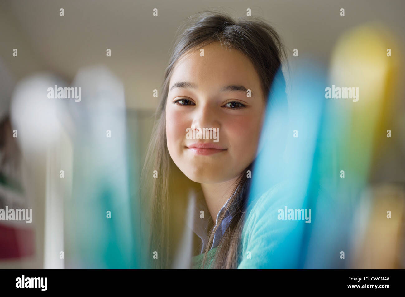 Portrait of a happy girl Stock Photo - Alamy