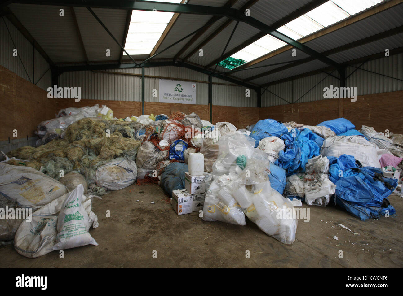 Plastic agricultural waste waiting to be recycled Stock Photo Alamy