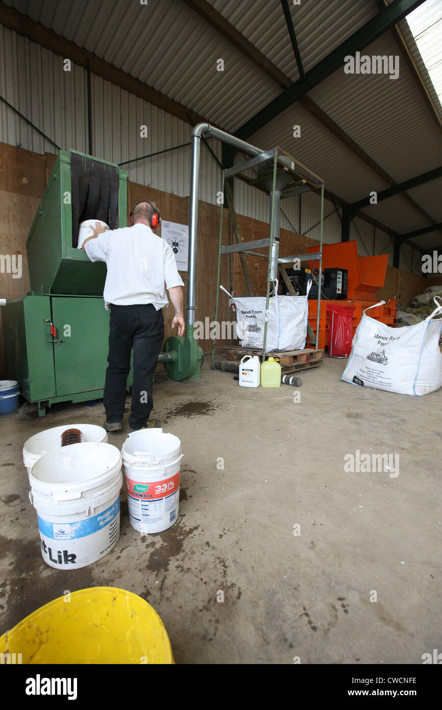 Plastic agricultural waste being recycled Stock Photo Alamy