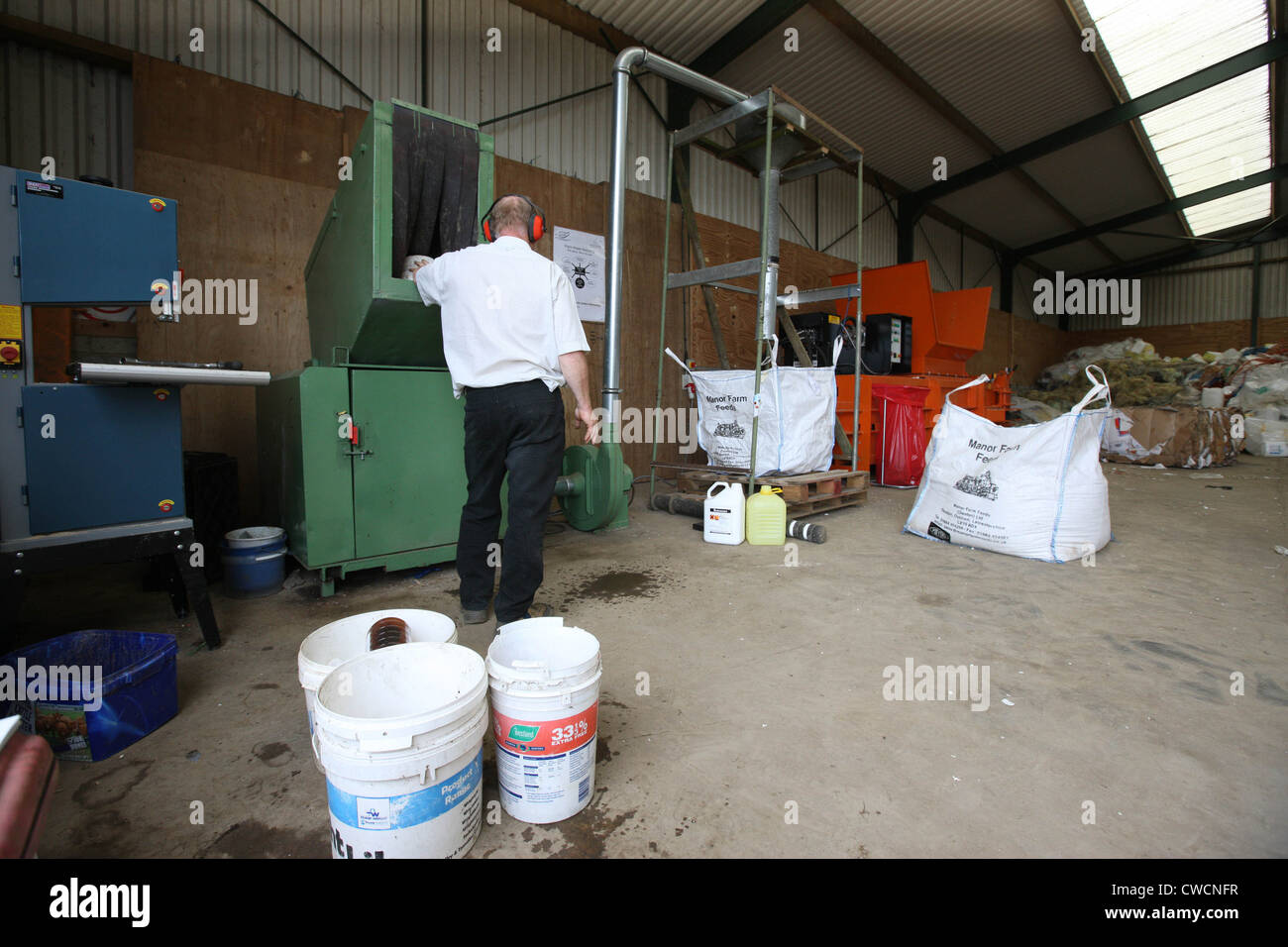 Plastic agricultural waste being recycled Stock Photo Alamy